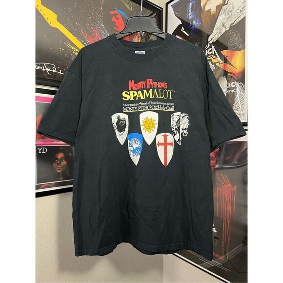 Vintage 90s Monty Pythons Spamalot Musical Parody Tee - Picture 1 of 5